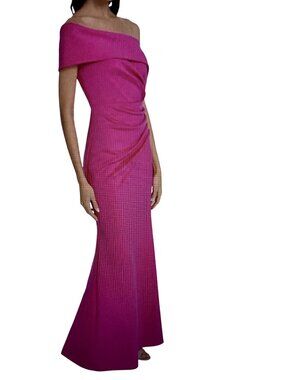 ELIZA J WOMENS ASYMMETRIC-NECK SIDE-P BERRY 10 NWT